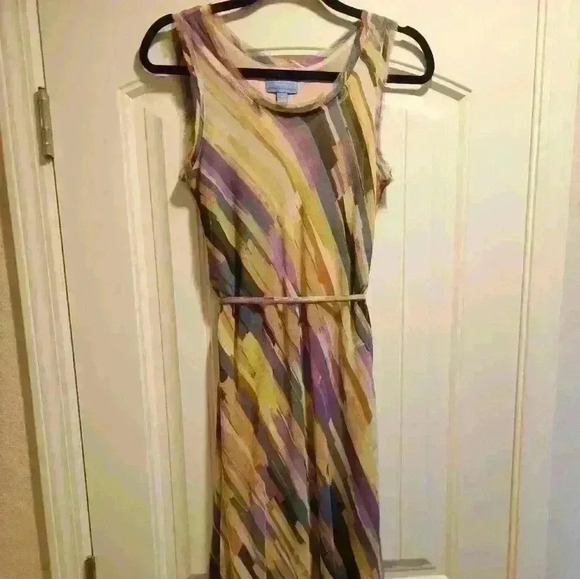 Simply Vera, Vera Wang high-low, distressed slip-on,belt, summer dress small - Picture 1 of 10